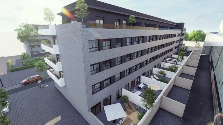 Render de la esquina del Edificio Zaragoza