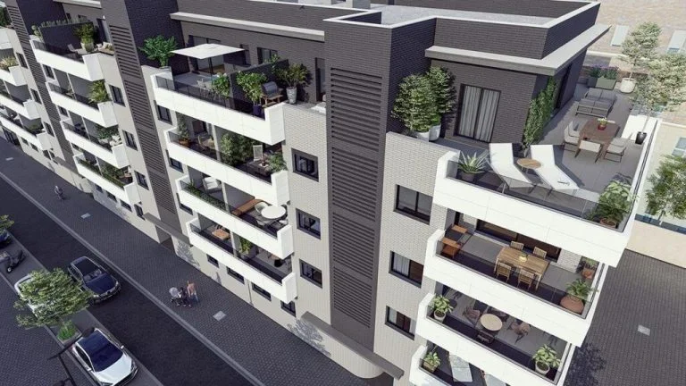 Render de la zona central del Edificio Zaragoza
